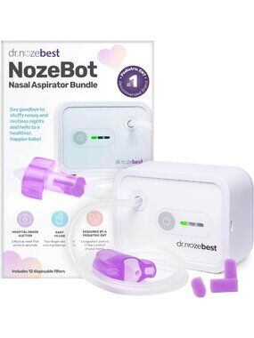 Electric Baby Nasal Aspirator - Best NozeBot for Clear Breathing & Comfort